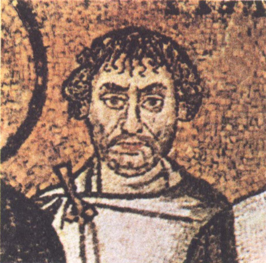belisarius den sore faltherren mosaik fran 550 talet